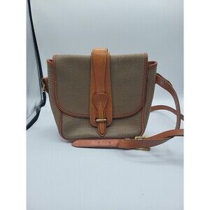 VTG Dooney & Bourke Crossbody Purse All Weather Leather Square Carrier Handbag